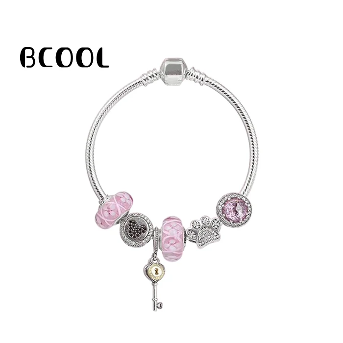 

DIY Jewelry Female Charm Fashion Silver 925 Original Bracelet, Suitable for Female Crystal Jewelry Bracelet Jewelry Gift.