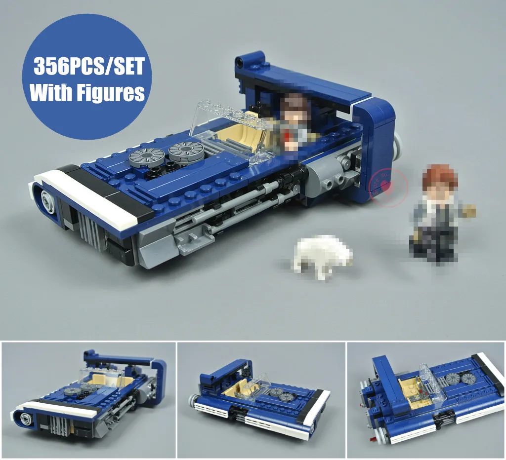 

New Spaceship Microfighters Han Solo Landspeeder Fighter fit legoings star wars Building Blocks Bricks Toys diy 75209 gift kid