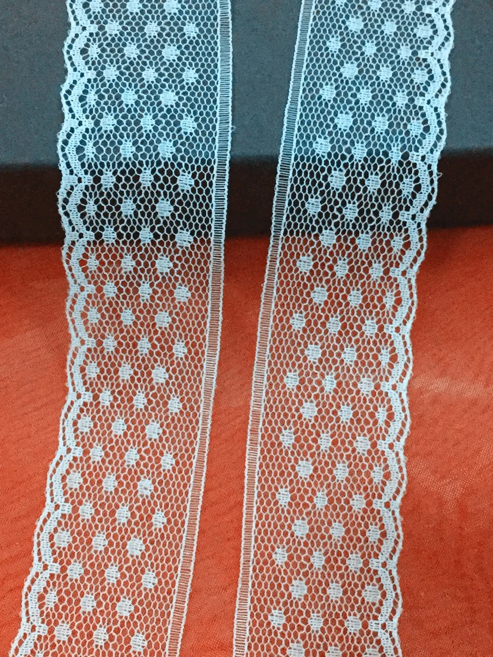 

3cm 30mm width 10meters ivory gorgeous new pattern dot spot mesh netty nice lace trim for DIY sewing wedding bridal, handicraft