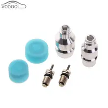 6Pcs/set Car A/C Service Kit Charging Port High Low Pressure Adapters + R134a Caps+ Valve Cores Auto Air Condition Accessories