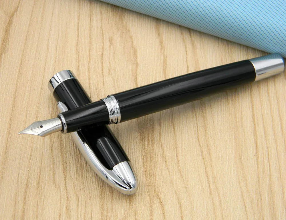 BLACK new Smooth Writing International Silvery Brand metal Fountain Penin Fountain Pens from