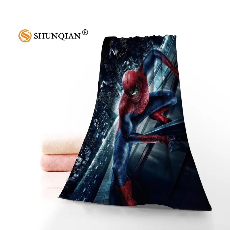 Новое пользовательское полотенце Spiderman с принтом хлопок лицо/банные полотенца из микрофибры Ткань для детей Мужчины Женщины полотенце для душа s - Color: Towel