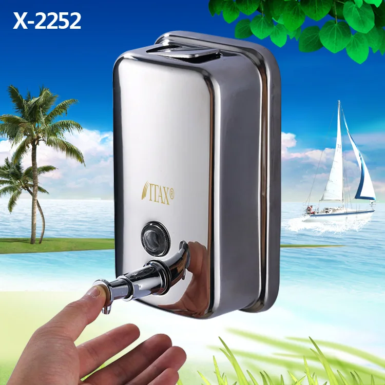 

304 stainless steel soap dispenser soap box hotel bathroom kitchen wall type shower bath lotion bottle box