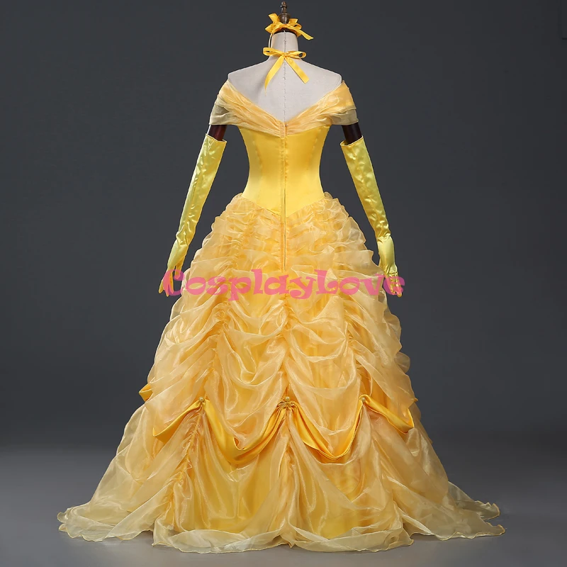 CosplayLove Beauty and The Beast Cosplay Custom-made Belle Cosplay Dress Yellow Adult Kid Princess Cosplay Costume With Cloak (3)