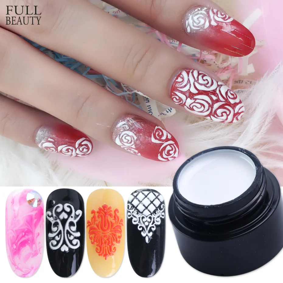 

6ml Painting Carving Gel Nail Polish 3D Soak Off UV LED Gel for Manicure Multifunction Lacquer Nail Art Salon Varnish CH1501