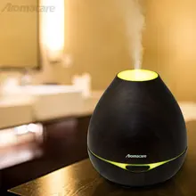 Aromacare 300 мл темное дерево зерна Арома диффузор увлажнитель Красочный Светодиодный светильник ночник очиститель воздуха для спа, дома, комнаты, офиса