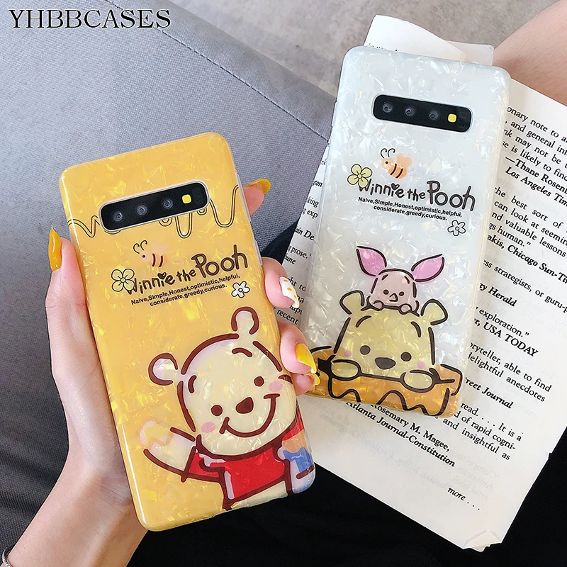 YHBBCASES для samsung Note 10 8 9 Модный чехол для телефона с раковиной для samsung Galaxy S10 5G S8 S9 Plus мягкие чехлы с мультяшным медведем