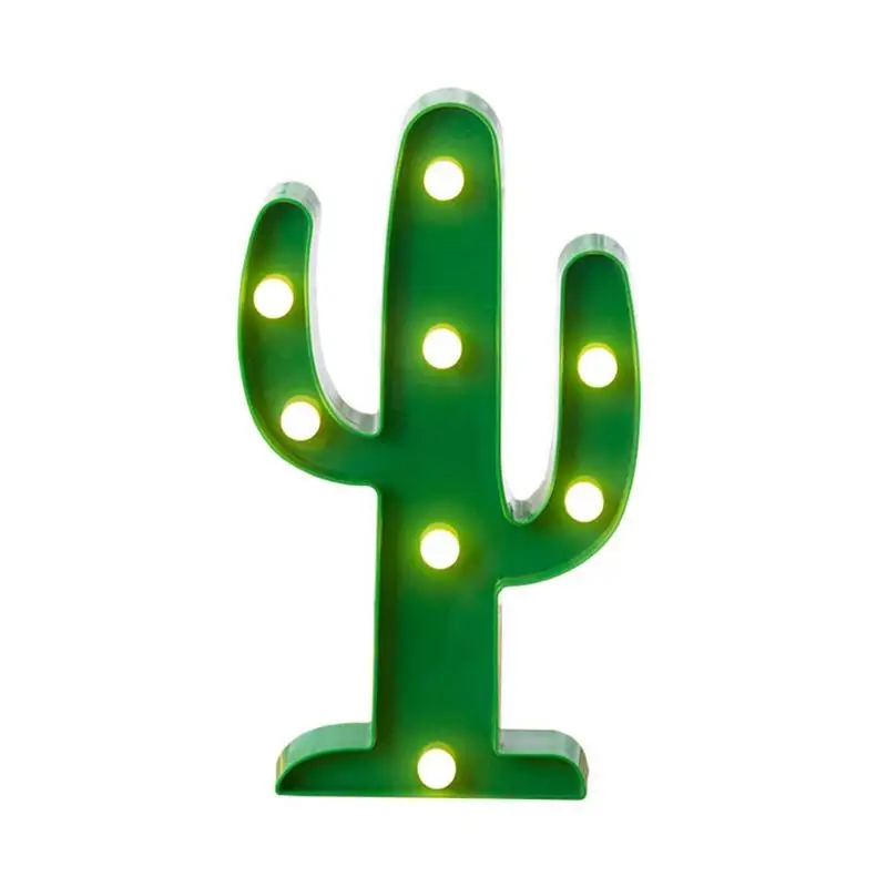 Cactus Прекрасный светодиодный ночник, детская спальня, подсветка для унитаза, украшение в помещении, подарок, использовать вечерние настольные лампы для дома, свадьбы, дня рождения, вечеринки - Цвет: Cactus
