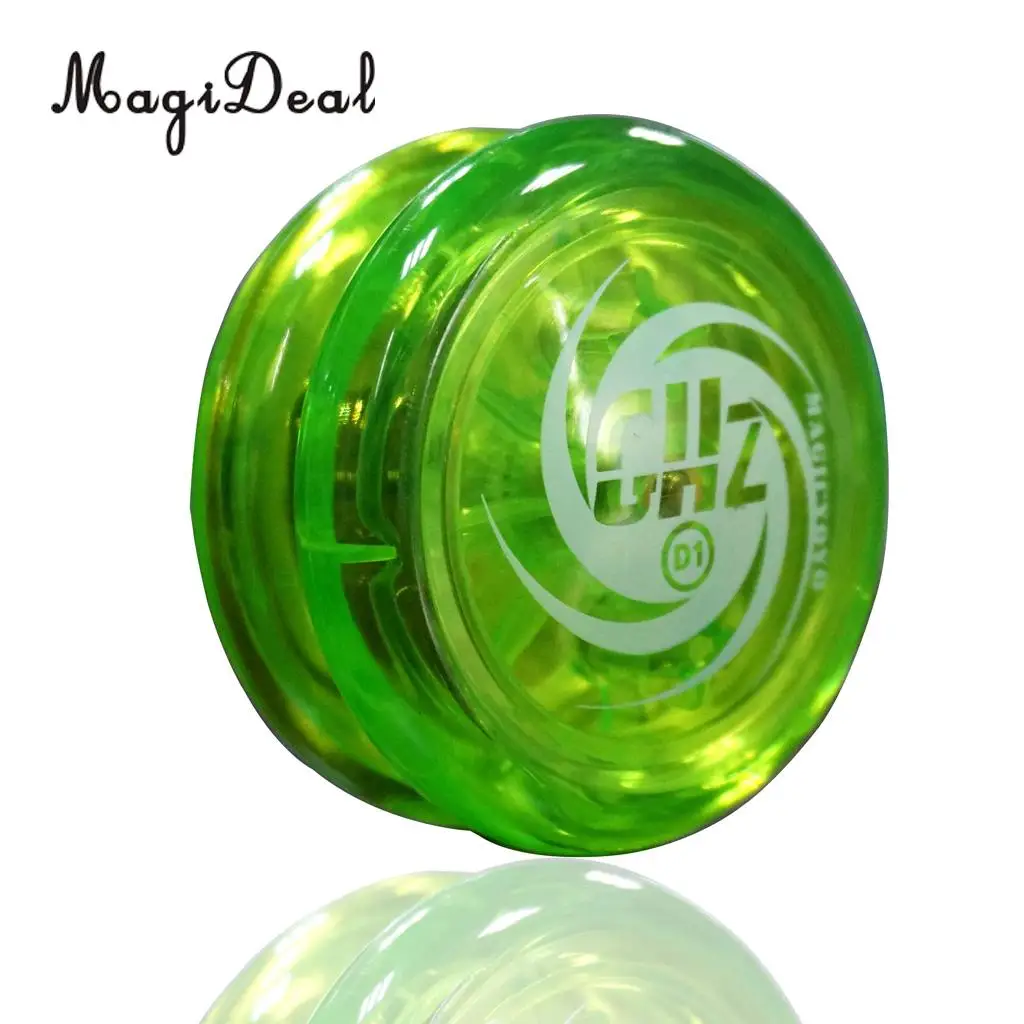 Plastic D1 Spin Ball Professional YoYo Size E Bearing with String for Kids Children Adult Classic Toy Green
