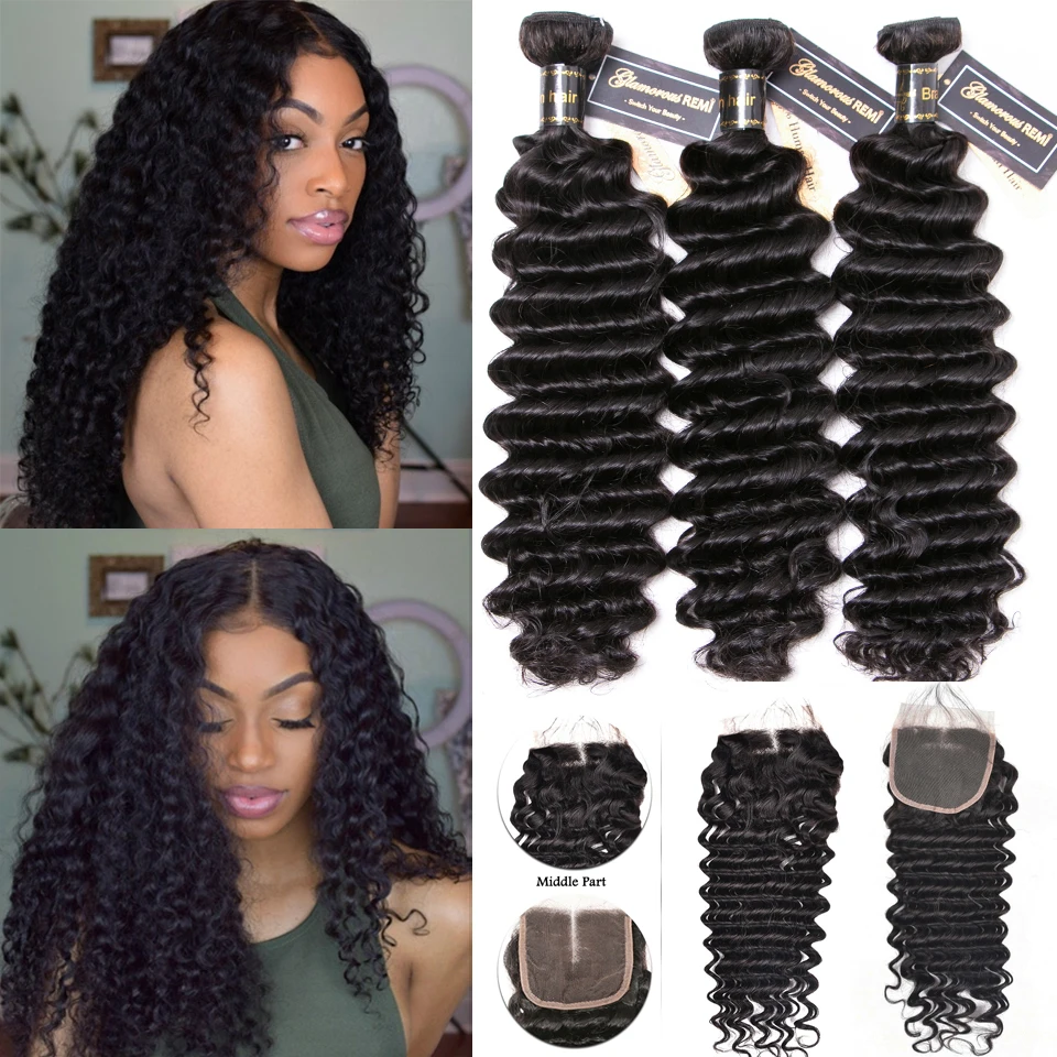 100% human hair extenison deep curly for black women  (11)