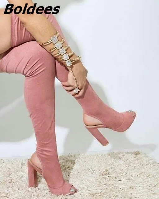 as showed color Стильный Slingback Block Каблучки бедра Босоножки на каблуке пинетки просто обычный розовый с открытым носком на не сужающемся книзу массивном каблуке Кружево до Сапоги и ботинки для девочек fashionsummersandal - Цвет: as showed color
