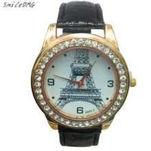 SmileOMG Fashion Watch New Eiffel Tower Wrist Round Quartz PU Leather Wristwatch Women’s Paris Free Shipping ,Sep 14