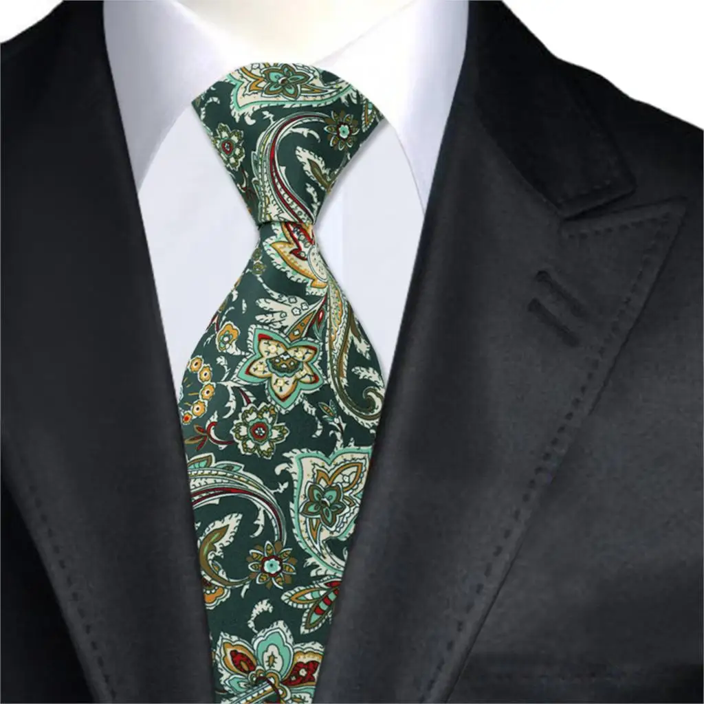DN 1212 New Arriving Ties for Men New Brand Hi Tie Design Dark Green