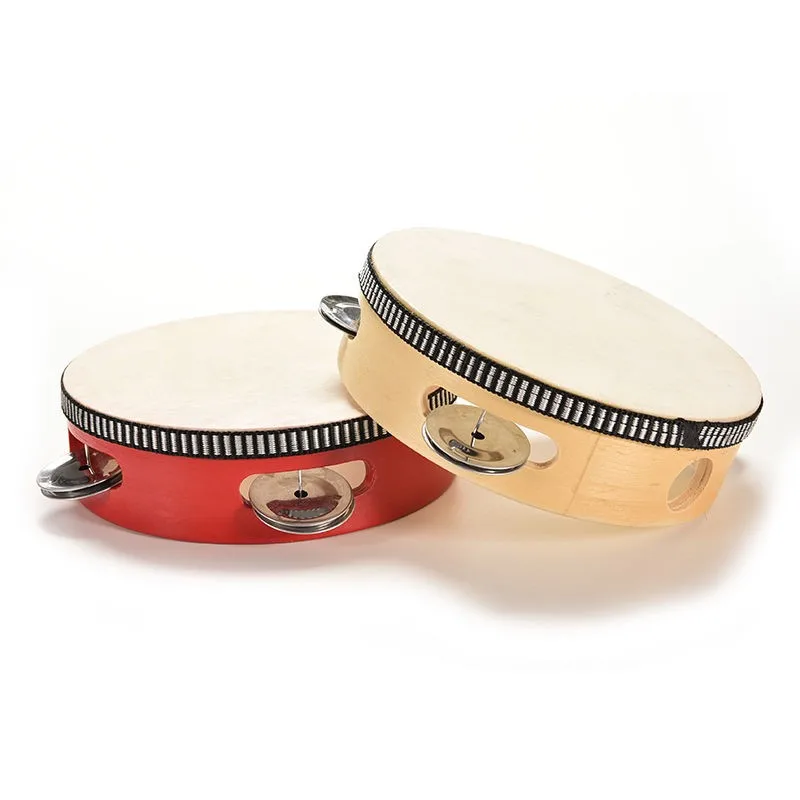Wooden Hand Drum Musical Tambourine Beat Instrument Baby Educational Toy 