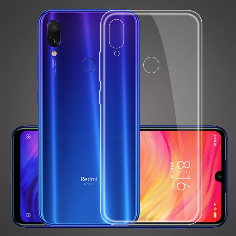 Clear Transparent TPU Gel Soft Silicone Case For Xiaomi mi Redmi note 7 Slim Protective Skin Cover For Redmi note 7 pro