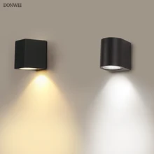 Водонепроницаемый Крытый Открытый 5 Вт светодиодный настенный светильник Настенный светильник поверхность mouted алюминиевый настенный светильник для домашнего декора крыльцо садовый светильник ing