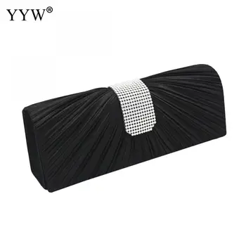 

Female Clutches Baguette Bag Gold Magnetic Snap Women Handbags Elegant Silver Chain Black Shoulder Bags Evening Party Clutch