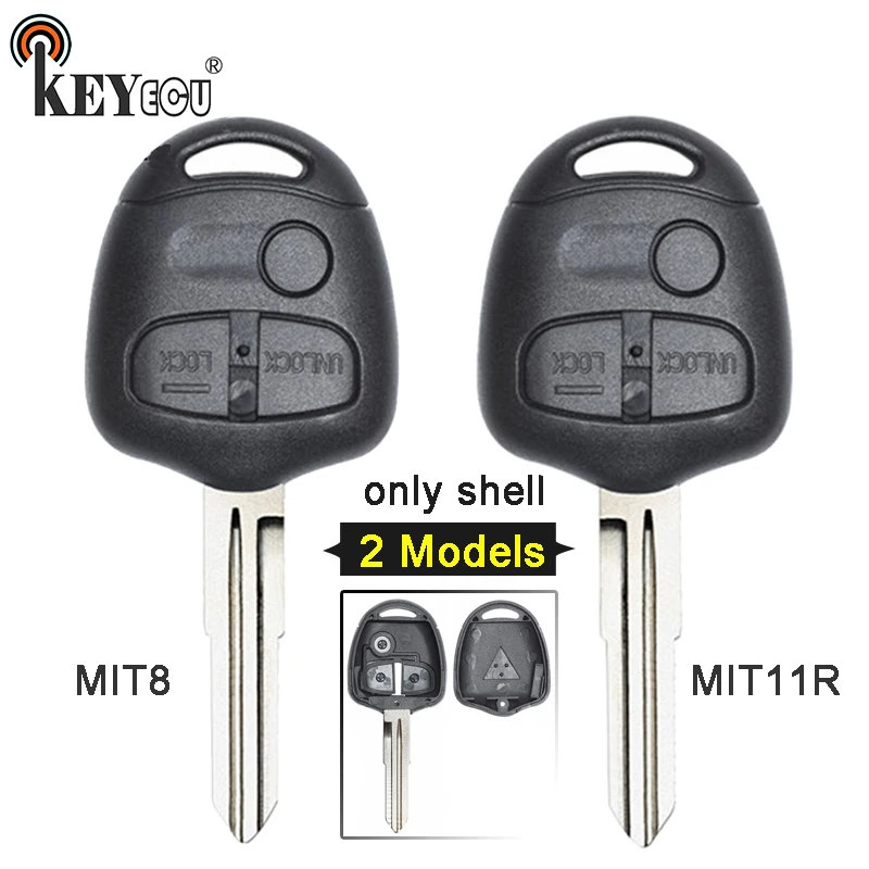 KEYECU для Mitsubishi Colt Evo Lancer Mirage Outlander Pajero 3 кнопки дистанционного ключа корпус пустой Fob