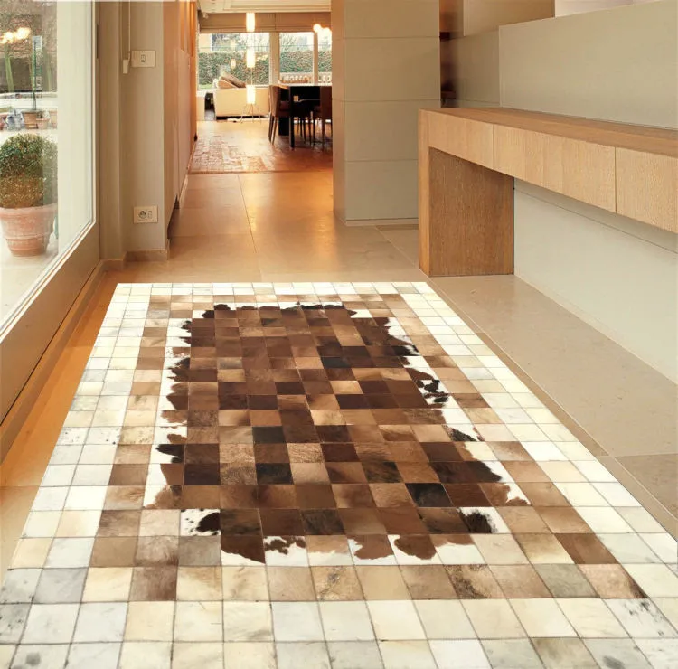 2018 free shipping 100 natural genuine cow leather european carpet