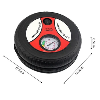 

12V Portable Air Compressor Wheel 260Psi Tyre Inflator Pump Car Auxiliary Tools Tire Inflation Pump With Tire Repair Tool