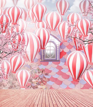 

5x7FT Vinyl fairy tale ballons children photography backdrops newborn computer Printing background for photo studio