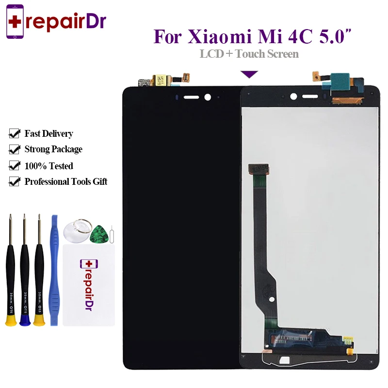 

No Dead Pixel 5.0" 1920x1080 For Xiaomi Mi 4C LCD Screen Original For XIAOMI Mi4C LCD Display Touch Screen Digitizer Assembly