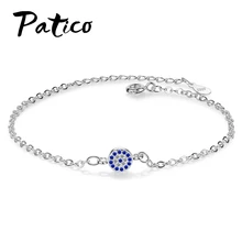 Модный маленький круглый браслет с аметистом и стразами AAA CZ камень регулируемый браслет для женщин микро инкрустация Циркон вечерние/барные браслеты