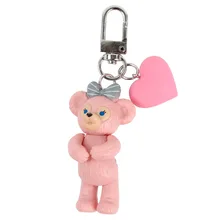 Duffy медведь Стелла 3D кукла брелок в виде сердца, ЛЮБОВЬ автомобиль амулеты Apple Airpods чехол подвеска брелок DIY Ювелирная цепочка для ключей в подарок