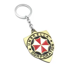 Resident Evil umbrella corporation keychain action figure toys 2017 New Resident Evil umbrella corporation car key ring styling