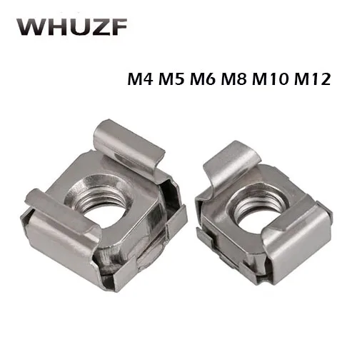 

10pcs M4 M5 M6 M8 M10 M12 304 stainless steel Quartet Floating Nut Cassette Elastic Enclosure Card Cage Nuts