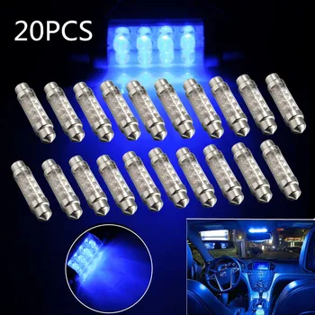 

2/4/10/20 pcs Car Number Plate Light Bulb DC12V 42mm C5W Car Interior Reading Light Festoon Dome Light 8 LED Automobie Blue