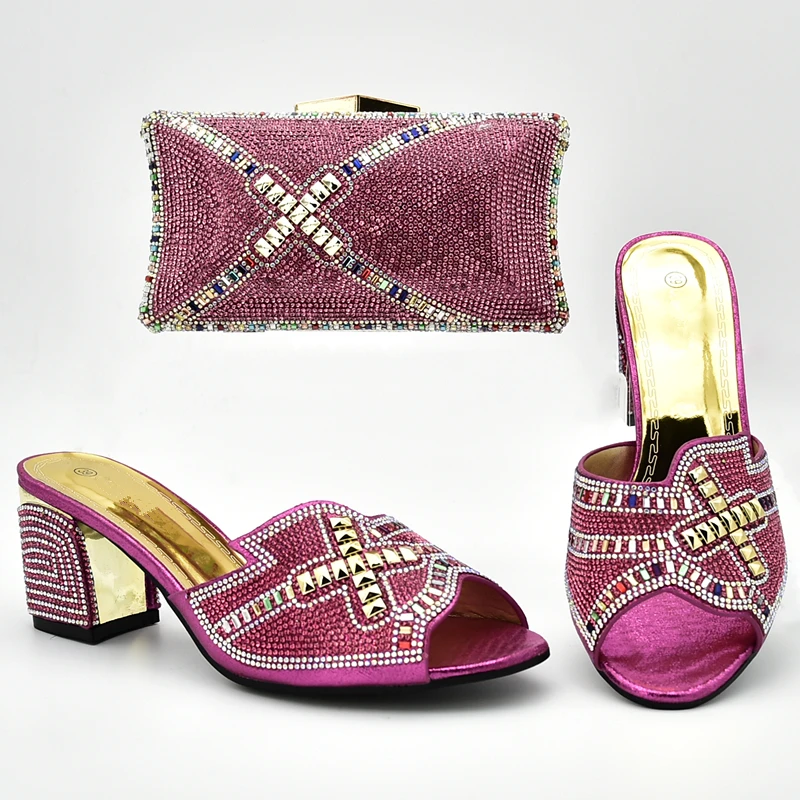 

Matching Italian Shoe and Bag Set Women Italian African Party Pumps Shoes and Bag for Nigeria Party Shoe and Bag Set for Wedding