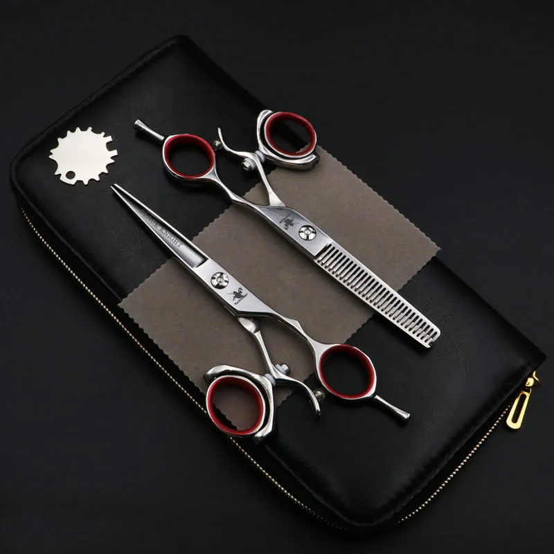 5.5/6 Inch Beauty Pet Scissors Dog Grooming Straight Cutting+Thinning Shears Kit for Animals Hair Scissors Japan440C