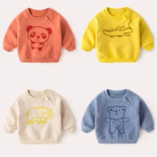 Толстовка с капюшоном для маленьких мальчиков и девочек с героями мультфильмов; топы; одежда; roupa infantil; сезон весна-осень; толстовки с капюшоном в виде животных; zoo