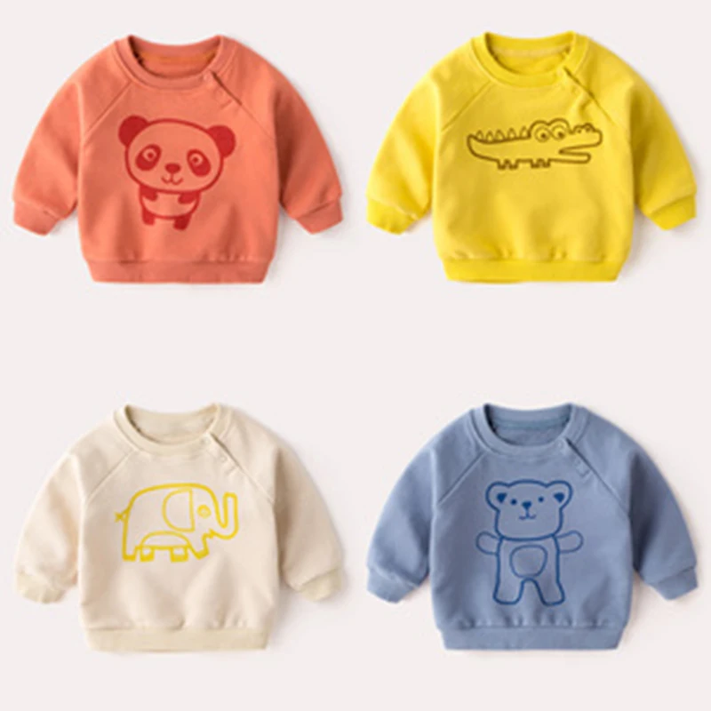 

Toddler Baby Kids Boy Girl Cartoon Hoodie Sweatshirt Tops Clothes roupa infantil Spring Autumn Hoodies animal zoo