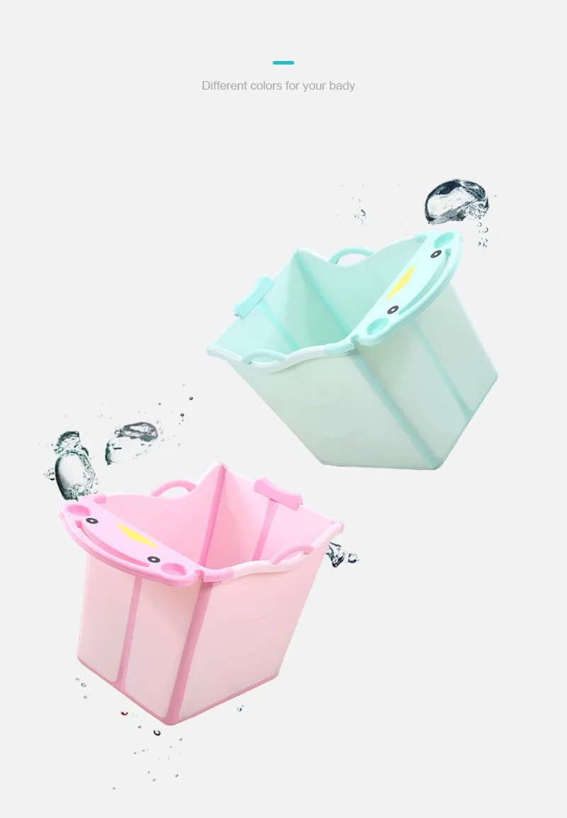 For 0-15 Years Old Baby Boy Large Size Thick Baby Foldable Bath Tub Kids Bath Bucket for Baby 6