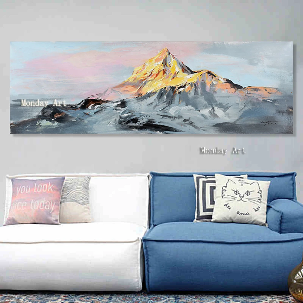b Frameless Mountian Handed Painting Printed painting Oil Painting By Numbers Home Decor Wall Art Picture For Living Room