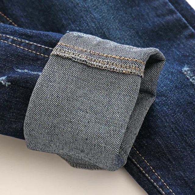 Baby Boys Girls Broken Holes Ripped Jeans Spring Autumn Fall Children's Denim Trousers Kids Pants Retail Size 2 3 4 5 6 Years 5
