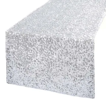 

Gold silver Sequin Table Runner Birthday Wedding bridal shower bachelorette hen party Anniversary Christmas new year decoration