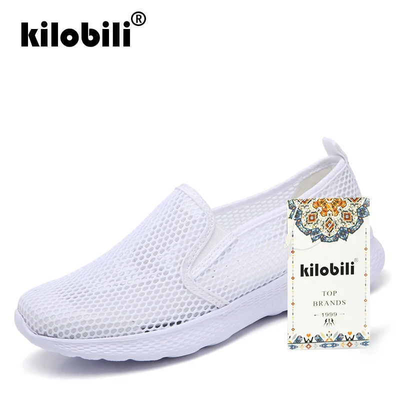 Kilobili/2019 г. Летняя женская обувь женские дышащие сетчатые кроссовки балетки на