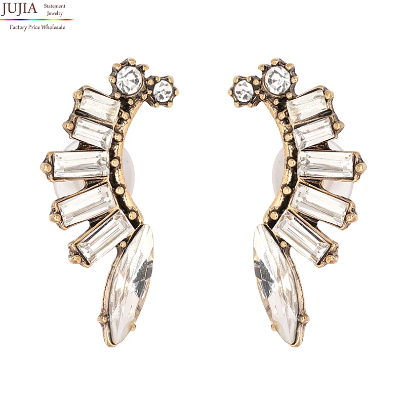 Jujia 2 цвета модные женские себе Стад Серьги для женщин простой Серьга Женщины подарок