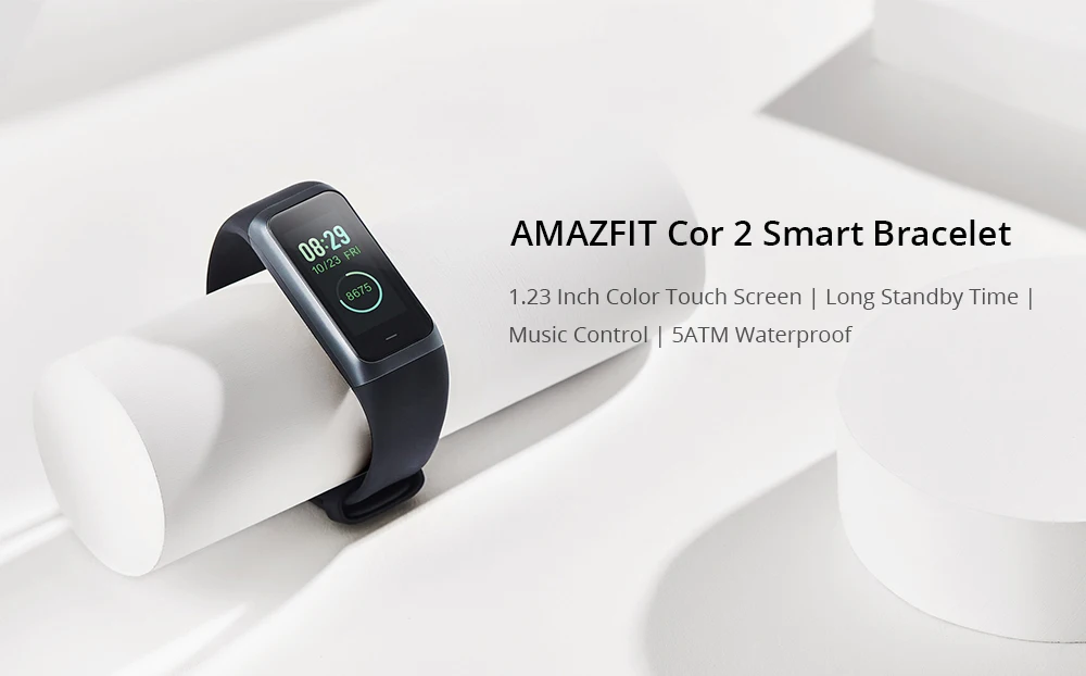 Huami Amazfit Band Cor 2 Смарт-часы 5ATM водонепроницаемые 2.5D цвета рамка из нержавеющей стали для Android IOS Huami smartwatch Браслет