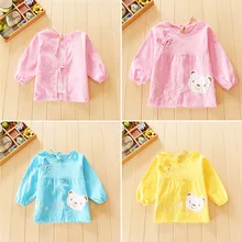 Горячая Распродажа, Детский милый нагрудник для кормления мультяшный фартук, детский нагрудник с длинными рукавами, художественная живопись, нагрудник для кормления, одежда