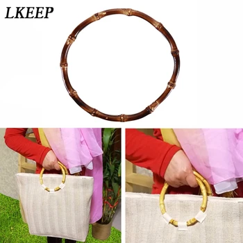 

High Quality Handmade DIY Bamboo Handle Round Handle Durable Bamboo Handle DIY Bag Accessories