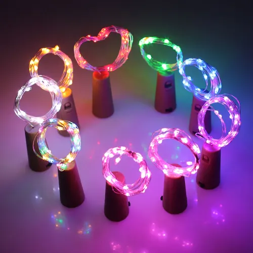 10 20 30 LED 1M 2M 3M 코르크 모양의 실버 구리 와이어 스트링 요정 빛 와인 병 유리 공예 크리스마스 DIY 파티 장식, 10 20 30 6