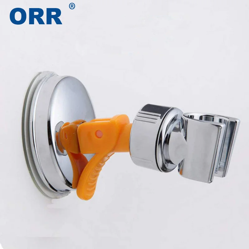 Bathroom Accessories Shower Holder Suction Cup 360 rotation Adjustable Moving Mount bracket free of punch ORR 2pcs shower holder universal not suction cup shower head holder punch free bathroom bracket adjustable 360° rotation fixed base