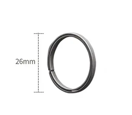 20mm/26mm/33mm Gray TC4 Titanium Alloy Key Ring EDC Outdoor Small Tool Blue Key Ring Accessories 26 gray