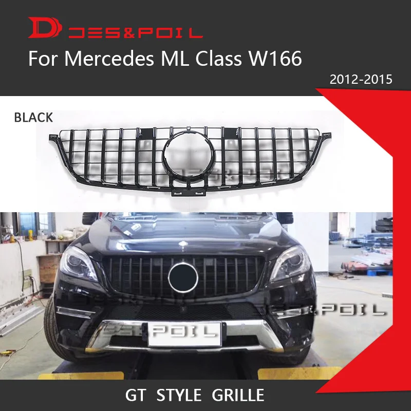 ML класс GT гриль W164 W166 для Mercedes Benz SUV Авто Передняя решетка 2005-2008 2009-2011 2012- ML320 ML350 ML400 ML500 ML550