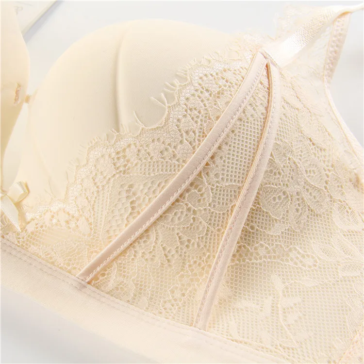 fashion wireless bra set push up adjustable bra with hands and lace panties women seamless sexy underwear girls lingerie