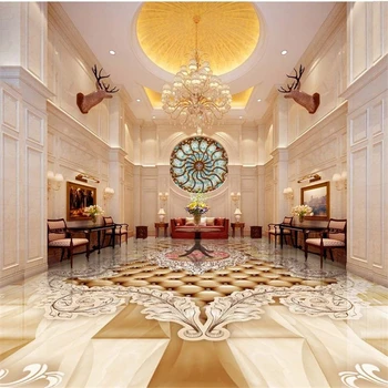 

beibehang High - definition European rose angel floor waterproof self - adhesive wallpaper stickers papel de parede 3d flooring
